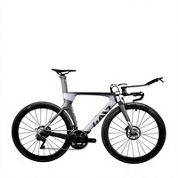 Vélo de route de triathlon JAVA en fibre de carbone, 22 vitesses, frein à disque hydraulique, jeu de roues en carbone 700c, pédale ordinaire, léger |   JAVO