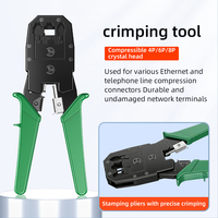 Kit d'outils réseau avec pince à sertir RJ45, dénudeur de fils, testeur de câbles et jeu de tournevis pour l'installation Ethernet FTTH et télécom