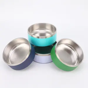 Ciotole per cibo per cani in acciaio inossidabile da 32 once animali domestici alimentazione per piatti d'acqua per cani di taglia media gatti Logo personalizzato colore