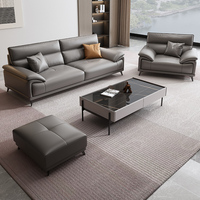 Canapé modulaire en cuir moderne ZHUO à trois places pour la maison, le bureau, le salon - Utilisation commerciale polyvalente