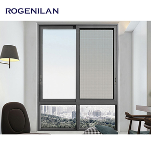 Rogenilan 100 Series 2-Theo Dõi Nhôm Khung Đôi Tráng Men Cách Nhiệt Cửa Sổ Trượt Lưới Tản Nhiệt Trong Cửa Sổ Thiết Kế - Product Image 6