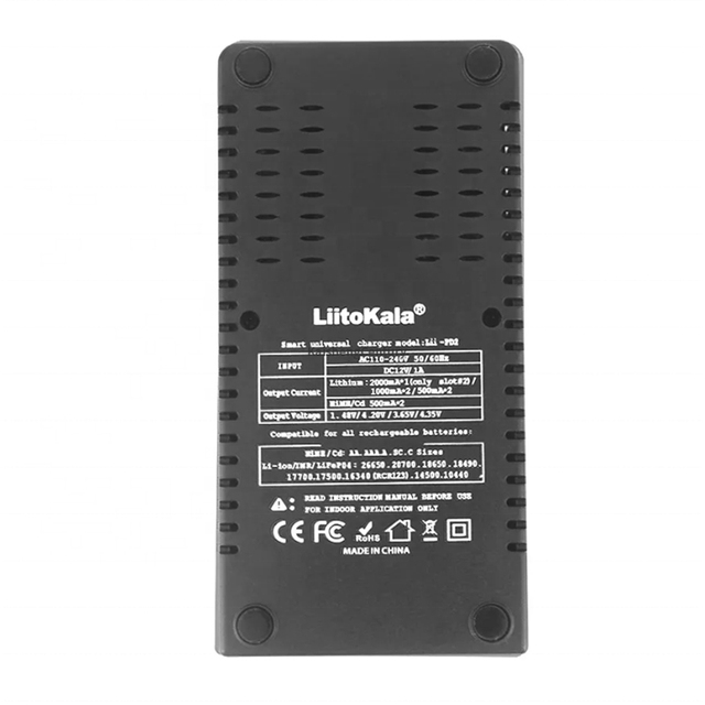 Stock Smart Charger LiitoKala Lii-PD2 LCD Battery Charger for 21700 20700 18650 18350 26650 22650 14500 Charger