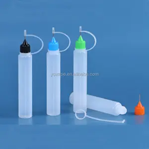 RTS in stock 100% leak-proof squeezable plastic long shape soft PE LDPE liquid 1 Oz 30 ml 30ml 1Oz needle tip dropper pen bottle