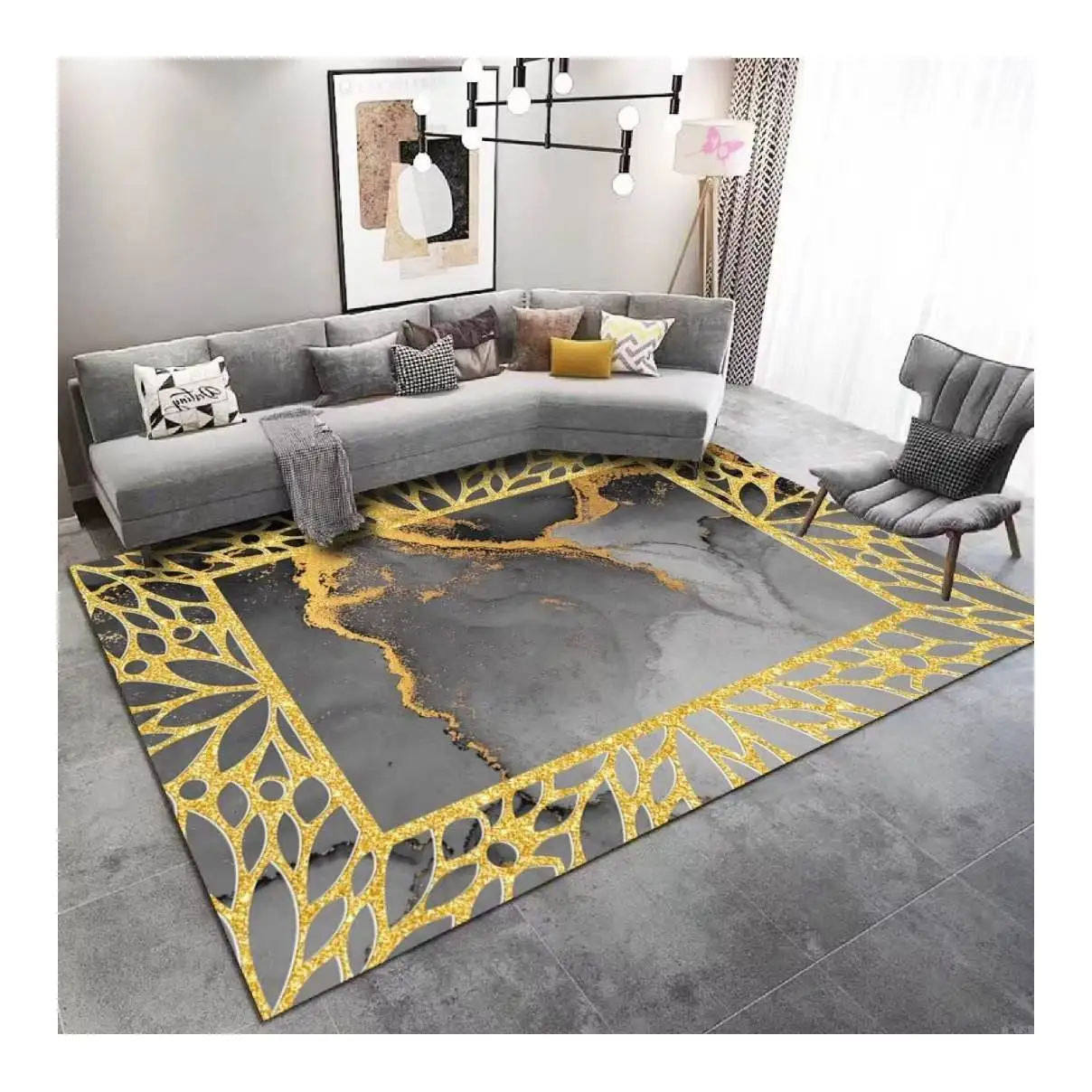 Sang Trọng 3D In Tapis De Salon Hiện Đại Xu Hướng Sản Phẩm 2023 New Arrivals Nhà Bán Buôn Thảm Và Thảm Phòng Khách