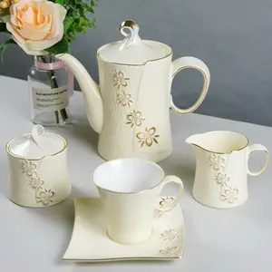China Tableware Dishwasher Safe Ceramics Plates Sets Dinnerware Porcelain Diner Set Flower 15pcs White Ceramic Dinner Set