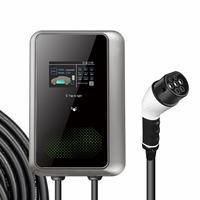 Nouvelle borne de recharge murale AC pour véhicules électriques de 7 kW à 22 kW, 230 V/400 V, certifiée CE/TUV, Type 2, OCPP1.6J, IP65, écran LCD de 4,3 pouces, usage résidentiel et commercial