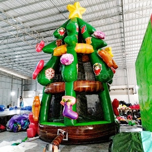 <span class=keywords><strong>Castillo</strong></span> Inflable con Forma de Árbol de Navidad, 6x5.4m, Casa de Brinco con Tobogán para Alquiler en Fiestas, Venta al Por Mayor - Product Image 6