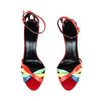 Nouvelles chaussures d'été et d'automne tendance en cuir véritable respirant à talon épais et bride cheville pour femme, style pieds nus, collection 2025