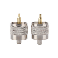 Connecteur RF mâle UHF droit nickelé PL-259 à sertir pour câble RG58 RG59 RG174