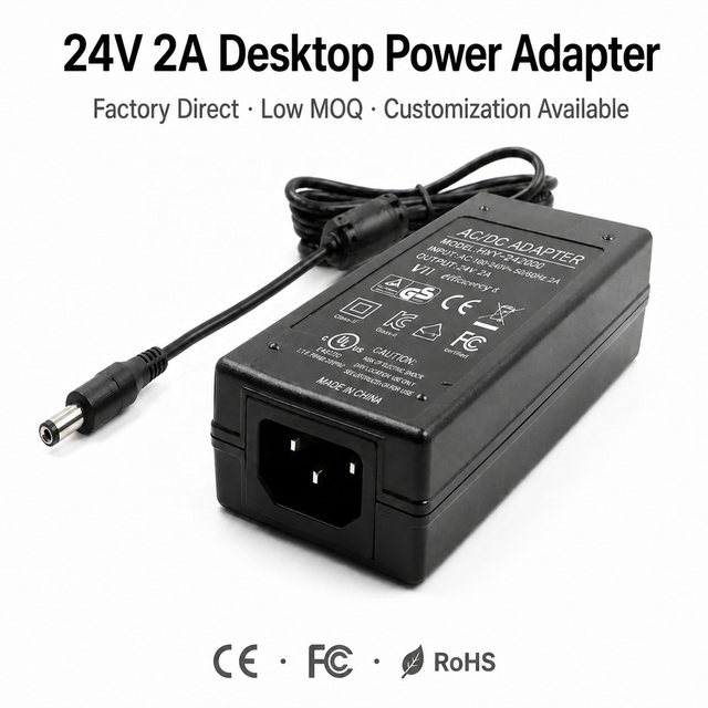 24V 2A 48W Desktop Power Adapter DC Switching Supply for Water Pump RO Purifier LED Strip CCTV