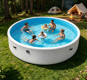 Piscina inflable resistente con asientos tipo sofá para adultos y niños, para uso en exteriores y fiestas en el patio trasero. - Product Image 1