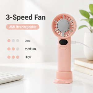 Ventilateur portable <span class=keywords><strong>M11S</strong></span> à refroidissement par glace, 3 vitesses, rechargeable par USB, plaque de refroidissement, ventilateur de bureau portable avec support pour téléphone, cadeau d'été - Product Image 5