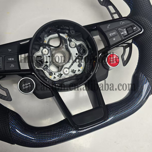 Nouveau produit phare : Volant en cuir perforé en fibre de carbone pour modèles Audi A3, A4, A4L, A5, A7L, A8, Q5, Q7, B9, A6, R8 - Product Image 6
