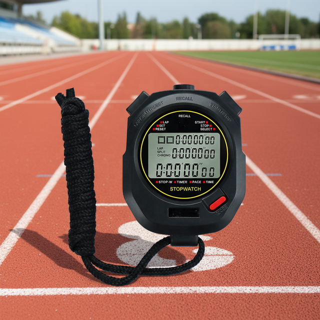 Wholesale Electronic Digital Display Waterproof Eco-friendly ABS Material 10~100 Laps Stopwatch
