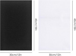 Tela Aida Clásica para <span class=keywords><strong>Punto</strong></span> <span class=keywords><strong>de</strong></span> <span class=keywords><strong>Cruz</strong></span>, 11 Hilos, Color Negro - Product Image 4