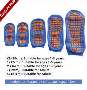 Calcetines de agarre antideslizantes para niños adultos y adolescentes con logotipo personalizado OEM, Calcetines antideslizantes Grippy Park Trampoline Jump - Product Image 2