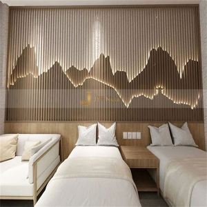 EX096 Modern Luxury Stainless Steel Divider <b>Screen</b> Elegant Multi Functional Metal Partition Durable Irregular Structure Room - Product Image 5