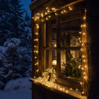 Weihnachtliche Warmweiße Stern-Feuerwerkslichterkette Silberner Draht Feenlichter für Weihnachtsbaum Heimdekoration