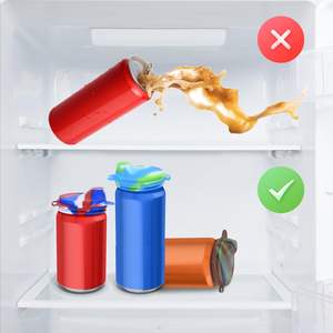 Couvre-boîtes en silicone pour canettes de soda, couvercles de canettes en silicone, couvercles de canettes réutilisables, protecteurs pour canettes de soda, bière et boissons - Product Image 2