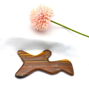 Große Tiger Eye Stone Gesicht Körper Gua Sha Kratz massage Gesichts werkzeug Akupunktur Therapie Trigger punkt Behandlung - Product Image 4
