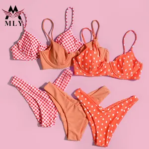 MLY factory swimwear spandex fabric wholesale custom bikini set with logo bikini manufacturer