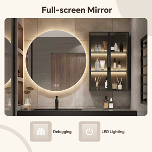 Mueble de Baño de 36 a 92 Pulgadas con Lavabo - Gabinete de Madera Sólida con Encimera Integrada y Espejo Inteligente con Almacenamiento - Product Image 4