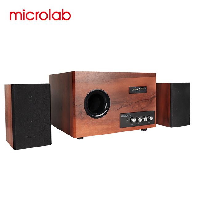 Wholesale 2.1 Wooden Speaker System 5.3 40W 3-Way for Home Theatre Speaker Memory Card for Computer Mobile Phone Microlab M890BT