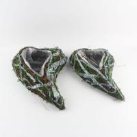 Nouveauté : Pot de fleurs en rotin naturel en forme de cœur, fait main, écologique, auto-arrosant, design moderne, pour plantes d'intérieur et d'extérieur