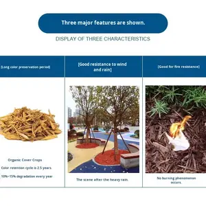 Dalles <span class=keywords><strong>de</strong></span> pavage vertes <span class=keywords><strong>pour</strong></span> <span class=keywords><strong>jardin</strong></span> extérieur modernes, en <span class=keywords><strong>copeaux</strong></span> <span class=keywords><strong>de</strong></span> <span class=keywords><strong>bois</strong></span> écologiques teints, rectangulaires, 1,2x1,2m, origine Chine, design paysager artistique - Product Image 2