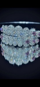 Best Quality Luxury Moissanite <b>Diamond</b> <b>Teeth</b> Grillz Hip Hop Jewelry Custom Fit Iced Out Smile Party Wear Available For Sale - Product Image 5