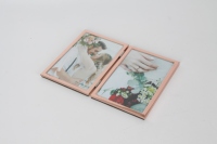 Cadre photo en métal Jinn Home, design pliable pour décoration de table, 4x6, verre teinté, aluminium écologique, impression UV/soie, 4 couleurs