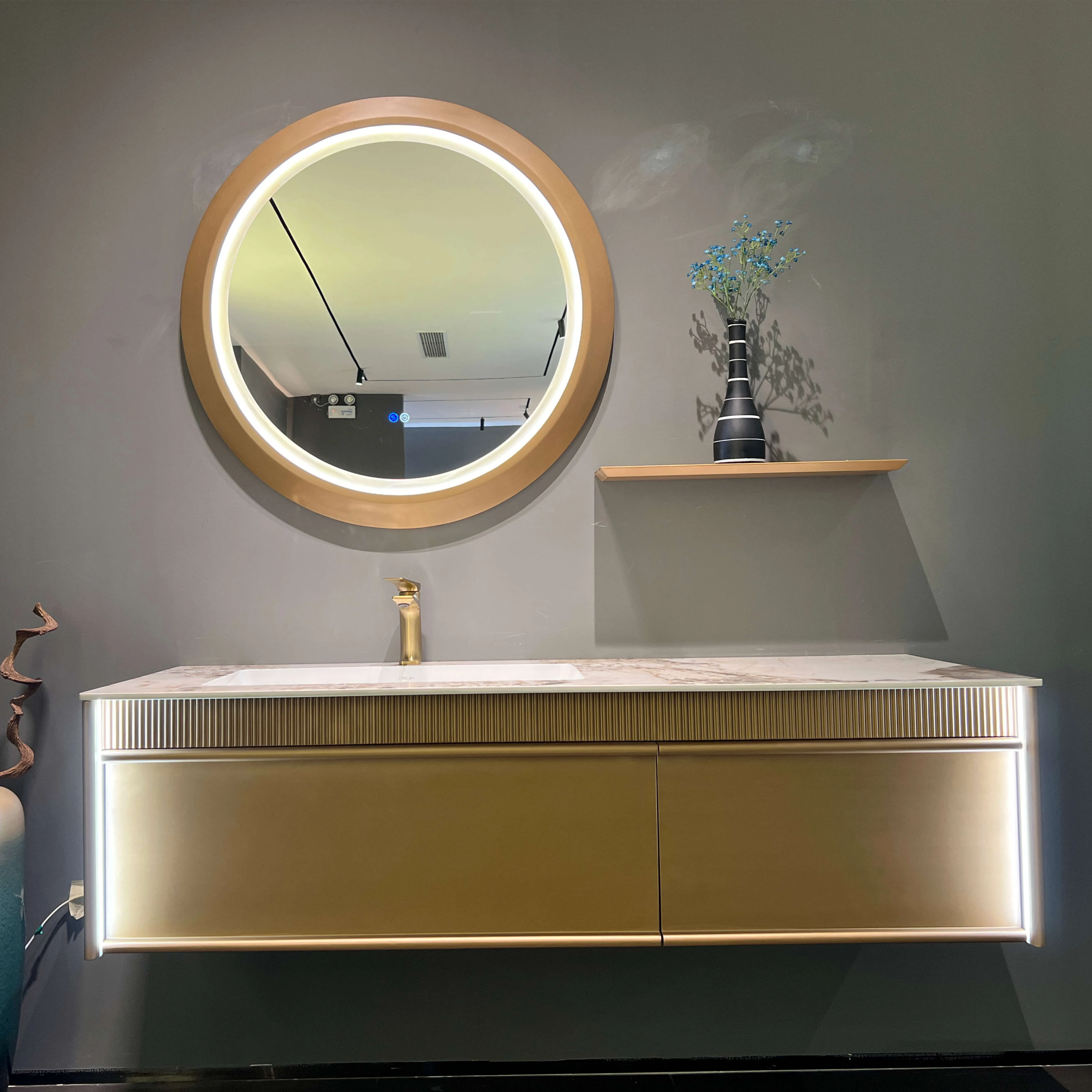 Luminária suspensa de parede com estilo moderno, espelho de parede para banheiro, penteadeira, lâmpada inteligente, espelho com luz led, penteadeira