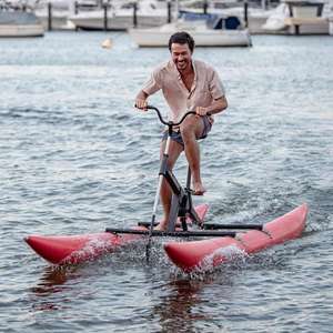 Vélo aquatique gonflable de haute qualité en PVC en forme de <span class=keywords><strong>banane</strong></span>, cadre et ponton flottants durables - Product Image 2