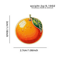 Broche en émail en forme de fruit, vente en gros, broche esthétique réaliste en forme d'orange, épinglette pour collection, cadeau, souvenir