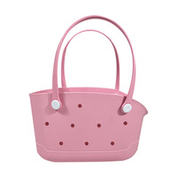 Sac de transport léger en EVA pour petits et moyens chiens avec design perforé / Sac de plage bleu pour les vacances d'été