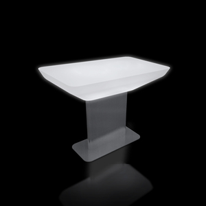 Meuble commercial lumineux personnalisé avec barre à led Ensemble <span class=keywords><strong>table</strong></span> et chaises modernes d'intérieur <span class=keywords><strong>Table</strong></span> d'appoint à led en plastique coloré pour boîte de nuit Ktv - Product Image 3