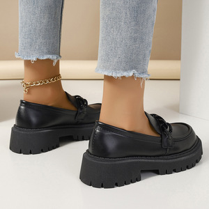 <span class=keywords><strong>Chaussures</strong></span> confortables <span class=keywords><strong>pour</strong></span> femmes, style anglais, en cuir, à enfiler, plates, à talon bas, grandes tailles, nouvelle collection printemps-automne 2026 - Product Image 5
