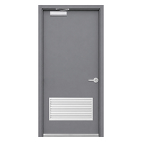 Porte coupe-feu en acier UL, norme nord-américaine, résistance au feu 45 minutes, pour bureau, salle électrique, avec persienne coupe-feu