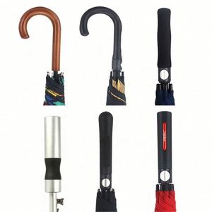 Large Size Double Canopy Straight 190T Golf <b>Umbrella</b> Custom Logo Silk Screen Printed <b>Automatic</b> Opening-Black Red Grey Promotion - Product Image 3