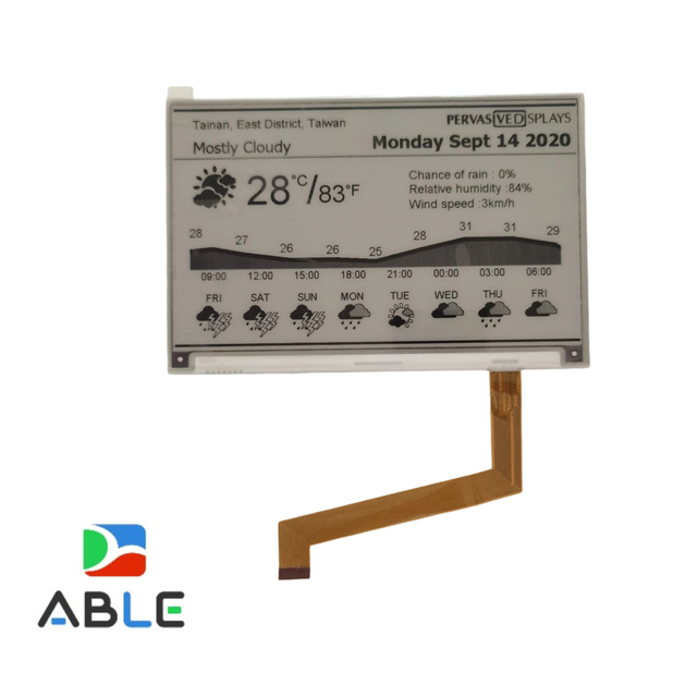 Sunlight readable 7.4“ inch 800*480 E-Paper Display Module E2741CS0B2 Ultra Low Power 180° Wide View E ink EPD calendar Screen