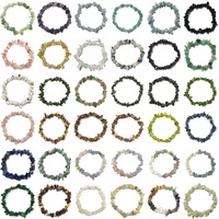 Bracelets en cristal bleu naturel de 19 cm, pierres de guérison, bracelets extensibles pour femmes et hommes