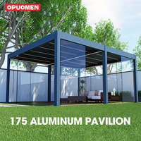 Pavillon extérieur en métal à toit rigide personnalisé avec moustiquaire et rideaux – Fournisseur en gros