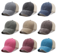 Gorras Trucker de 6 Paneles con Cola de Caballo Bordadas Personalizadas de Alta Calidad; Gorras de Béisbol con Relieve al por Mayor