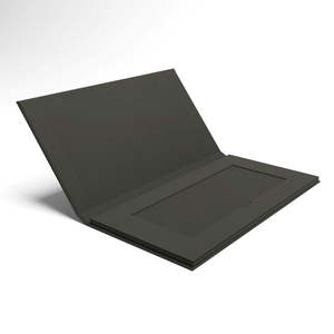 Boîte cadeau rigide à double porte rabattable en noir mat personnalisée pour l'emballage de coffrets cadeaux d'entreprise - Product Image 4