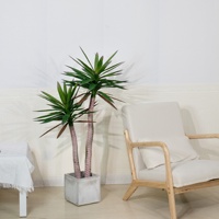 Grand bonsaï d'extérieur en soie verte de style scandinave, cycad en pot sur pied, pour Thanksgiving, Noël, Pâques, Nouvel An