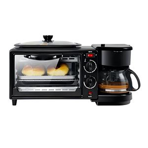 Máquina de Desayuno 3 en 1 de Acero Inoxidable con Protección Contra Sobrecalentamiento, Control Mecánico para Café y Horno, para Uso Doméstico - Product Image 4