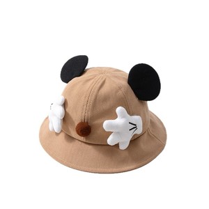 Chapeau de pêcheur pour bébé, printemps et automne, pour garçons et filles, mignon, chaud, respirant, coupe-vent, pare-soleil, <span class=keywords><strong>en</strong></span> <span class=keywords><strong>coton</strong></span> et polyester, à motif de dessin animé - Product Image 5