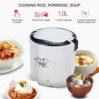 Mini cuiseur à riz électrique portable multi-cuiseur avec 12V 24V 220V ménage voiture camion maison cuisson Machine comprend casseroles Pot
