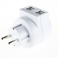 Nuevo Diseño 2020, Enchufes de Cargador USB de 4 Puertos y 16 A, Estándar Europeo, Adaptador de Enchufe Universal