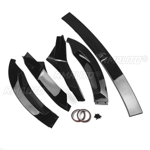 Pour BMW F80 M3 F82 F83 M4 2015-2020 Diffuseur arrière noir brillant/aspect fibre de carbone + Spoiler de pare-chocs avant + Lame de spoiler + Kit carrosserie - Product Image 6